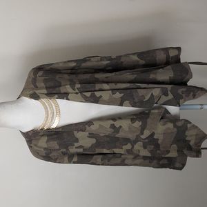 Knox Rose Camouflage Open Front Blazer